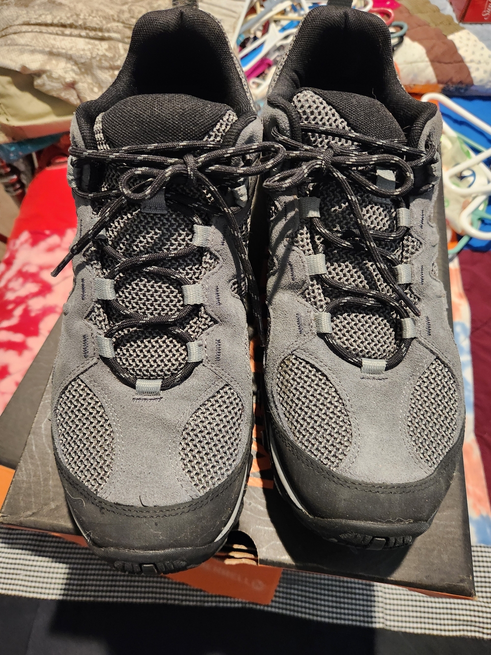 Merrell Men's Gray and Black Trail Running Shoes